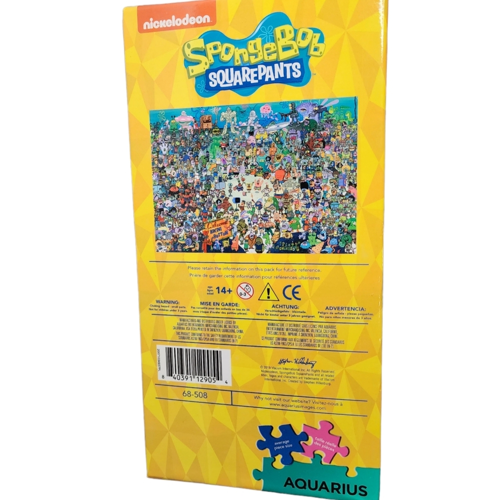 Spongebob Squarepants 3000 Piece Jigsaw Puzzle 32in x 45in Licensed by Aquarius - Picture 8 of 8